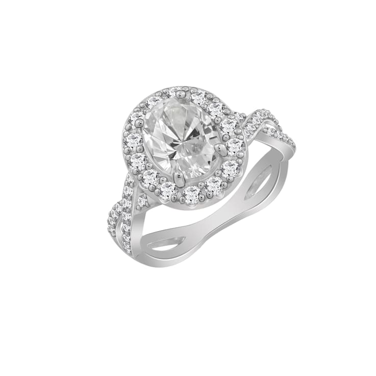 White Cubic Zirconia Platinum Over Sterling Silver Ring 2.68ctw
