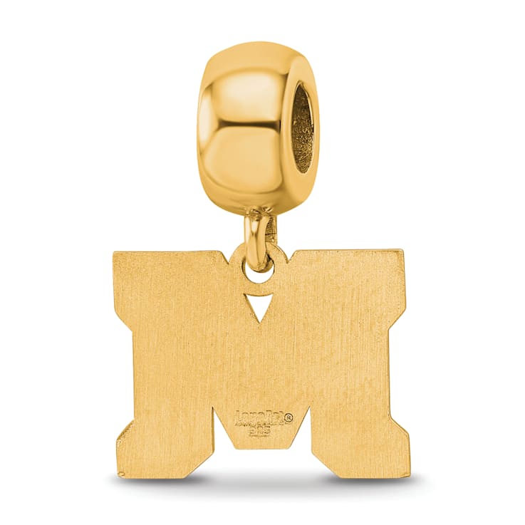 14K Yellow Gold Over Sterling Silver LogoArt Montana State University
Small Dangle Bead