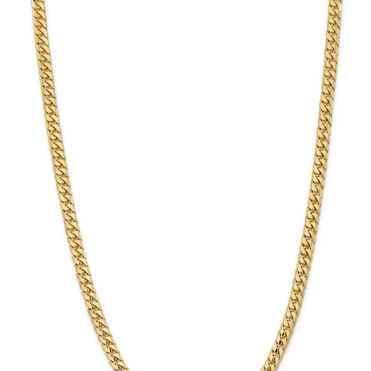 14k Yellow Gold 5.5mm Solid Miami Cuban 26 Inch Chain
