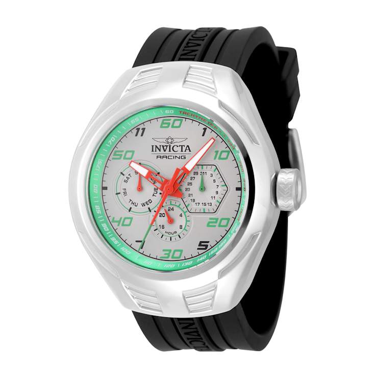 Invicta Invicta Racing 46.00mm Green, White Dial Silicone Band Quartz Watch