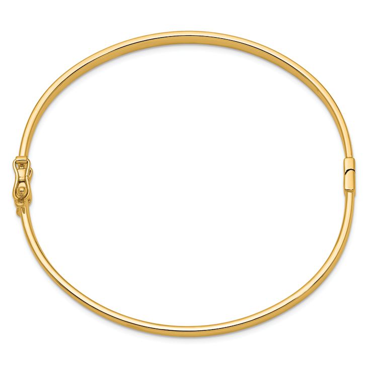 10k Yellow Gold 4mm Hinged Bangle