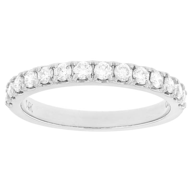 Lab-Grown Diamond Band Ring In 14K White Gold 0.50ctw