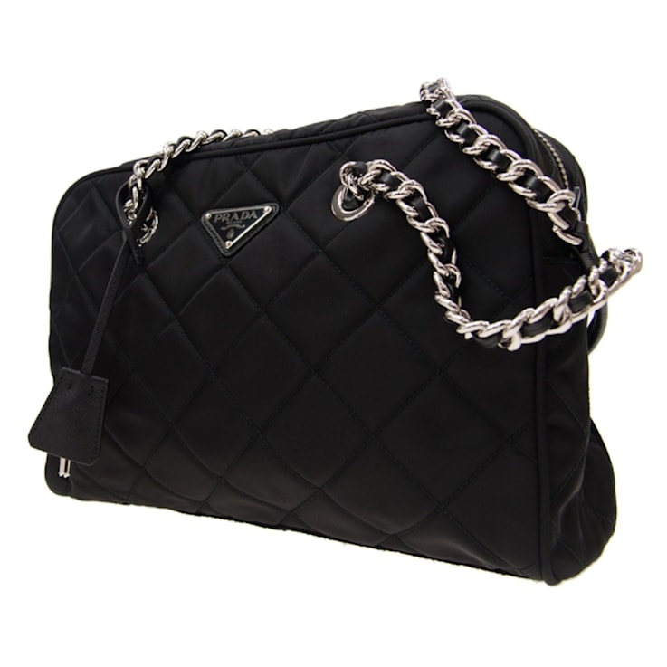 【PRADA】QUILTED CHAIN SHOULDER BAG 092115ce2b8494299fbaf233607ba5