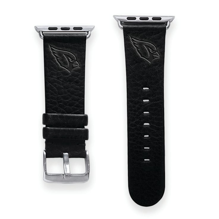 Gametime Arizona Cardinals Leather Band fits Apple Watch (42/44mm S/M
Black). Watch not included.