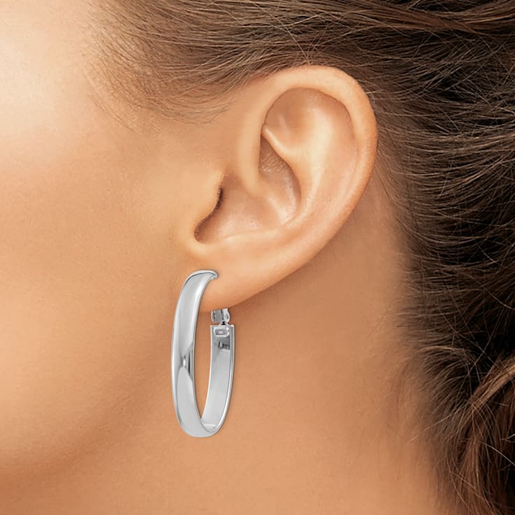 Rhodium Over 14k White Gold 1 5/16