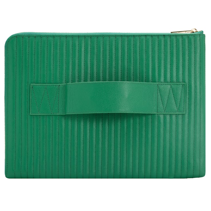 Mimi Green Laptop Zip + Handle