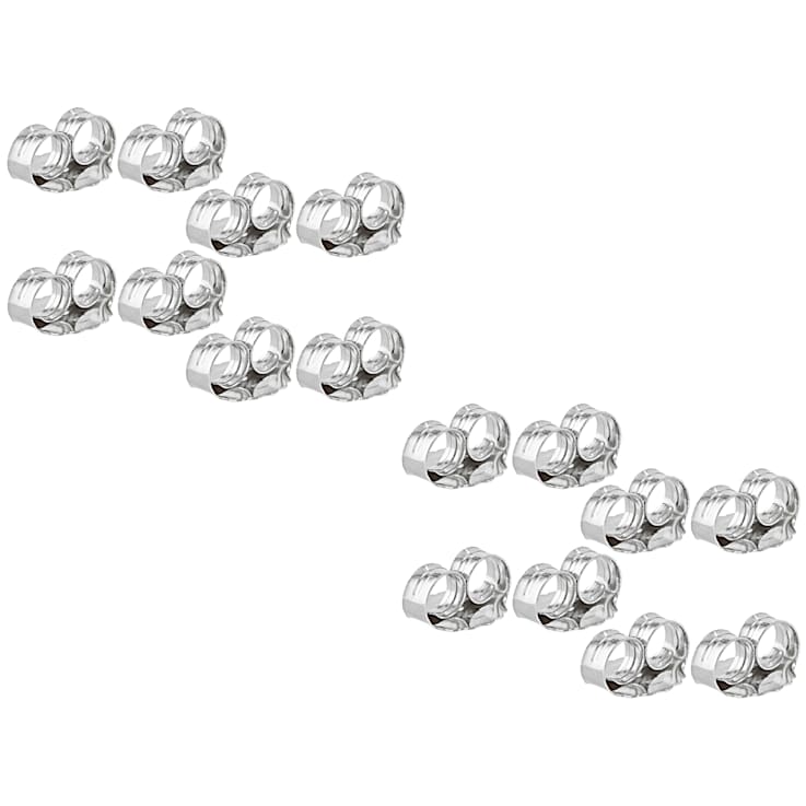 16 pieces or 8 sets of Rhodium over Sterling Silver X-Large Backs -  GGKIT01A