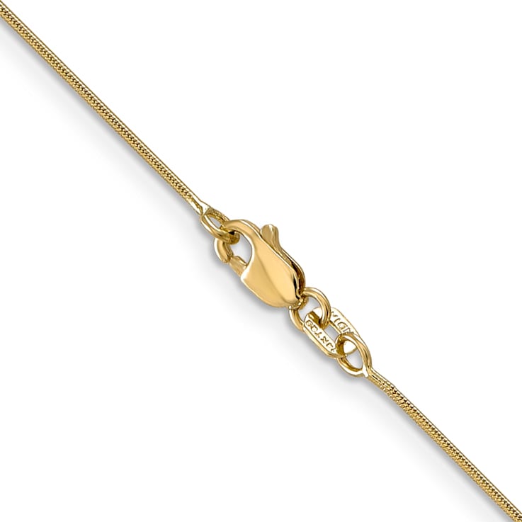 14k Yellow Gold 0.80mm Round Snake Chain 16 Inches VG321A