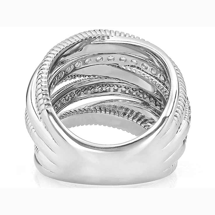 Judith Ripka Jubilee Seven-Band Ring In Sterling Silver