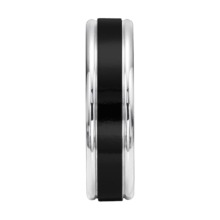 6.5mm Comfort Fit Band in Black Titanium with Brushed Finish