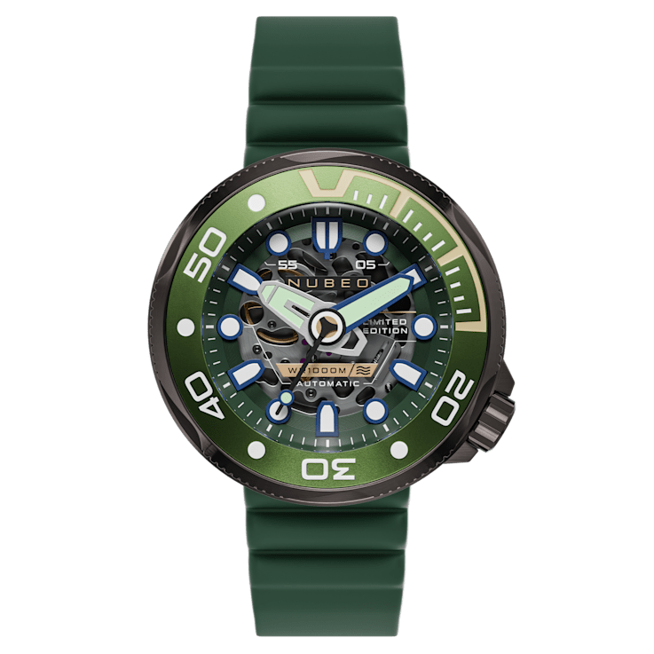 Nubeo Ventana Skeleton Automatic Green Dial Green Stainless Steel Band
Limited Edition Watch