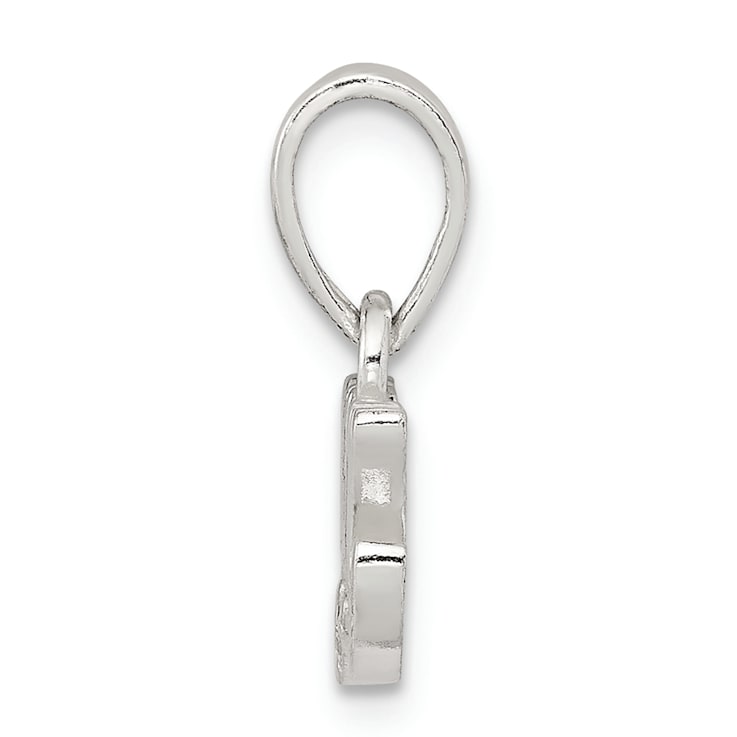 Sterling Silver Cubic Zirconia Polished Mom Pendant