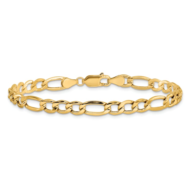 14k Yellow Gold 5.75mm Figaro Link Bracelet