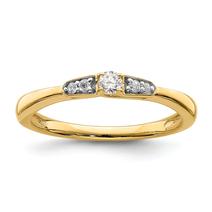 14K Yellow Gold First Promise Diamond Promise/Engagement Ring 0.12ctw