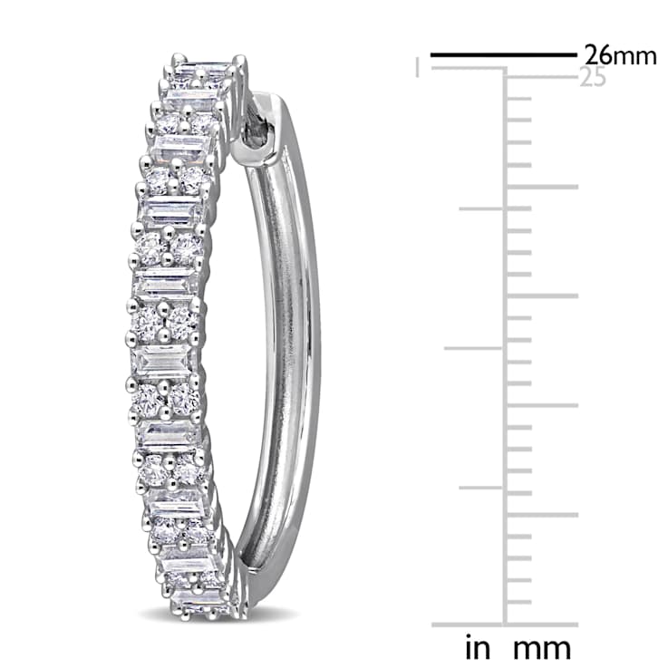 1.75ctw Created Moissanite Hoop Earrings in Sterling Silver
