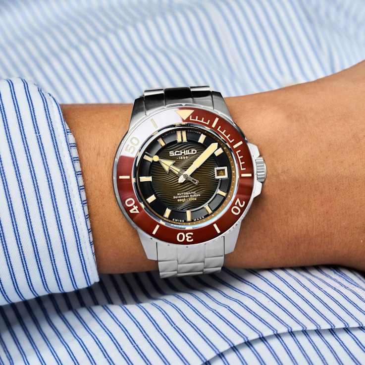 Schild Hermann Swiss Automatic Brown Dial White Stainless Steel Band
Limited Edition Watch