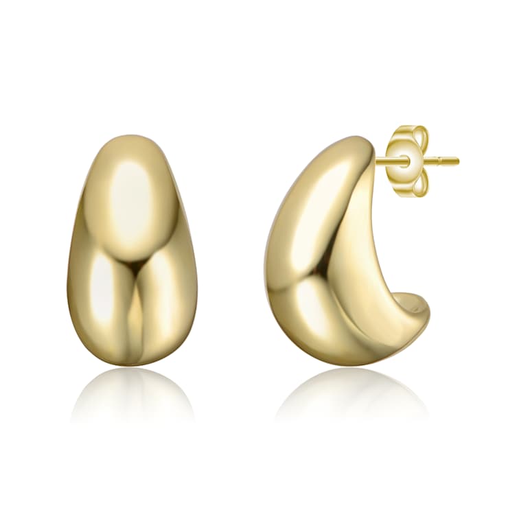 San Marco Rain Drop Earrings In 14K Gold Over Brass