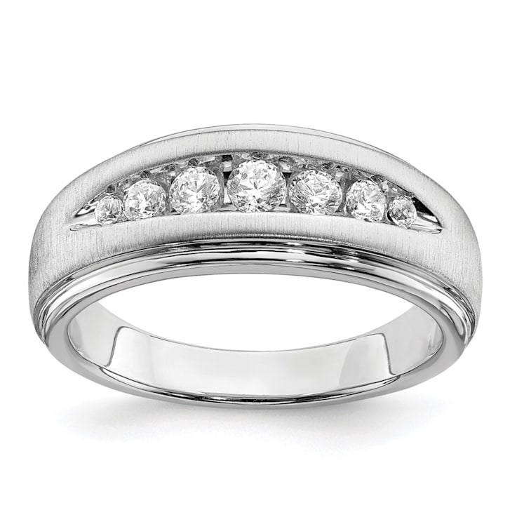 10K White Gold Lab Grown Diamond, SI1/SI2, G H I, Men's Ring 10K White Gold Lab Grown Diamond, SI1/SI2, G H I, Men's Ring