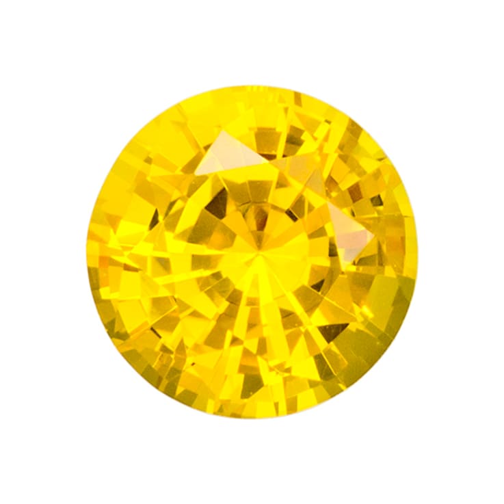 Yellow Sapphire Loose Gemstone 5.7mm Round 0.88ct