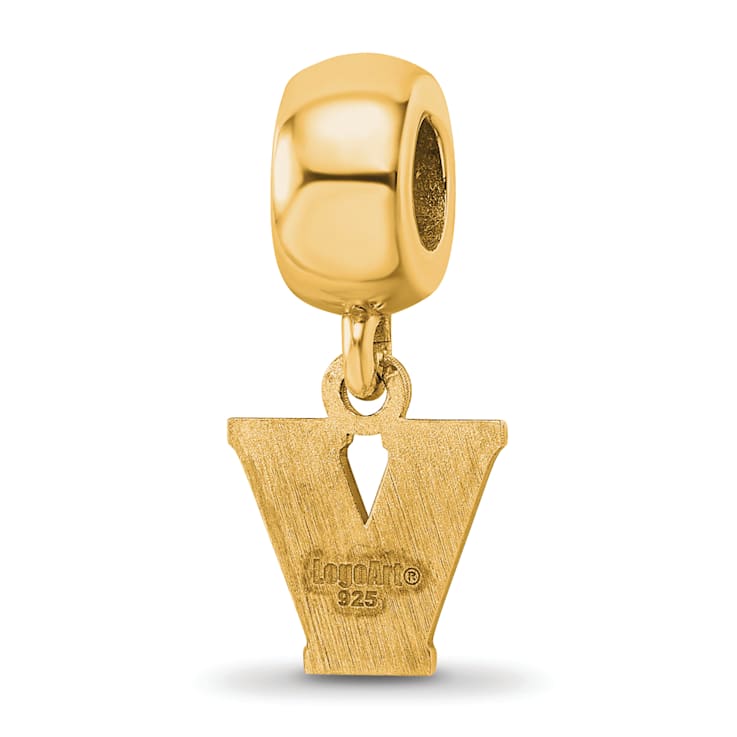 14K Yellow Gold Over Sterling Silver LogoArt Villanova University Extra
Small Dangle Bead