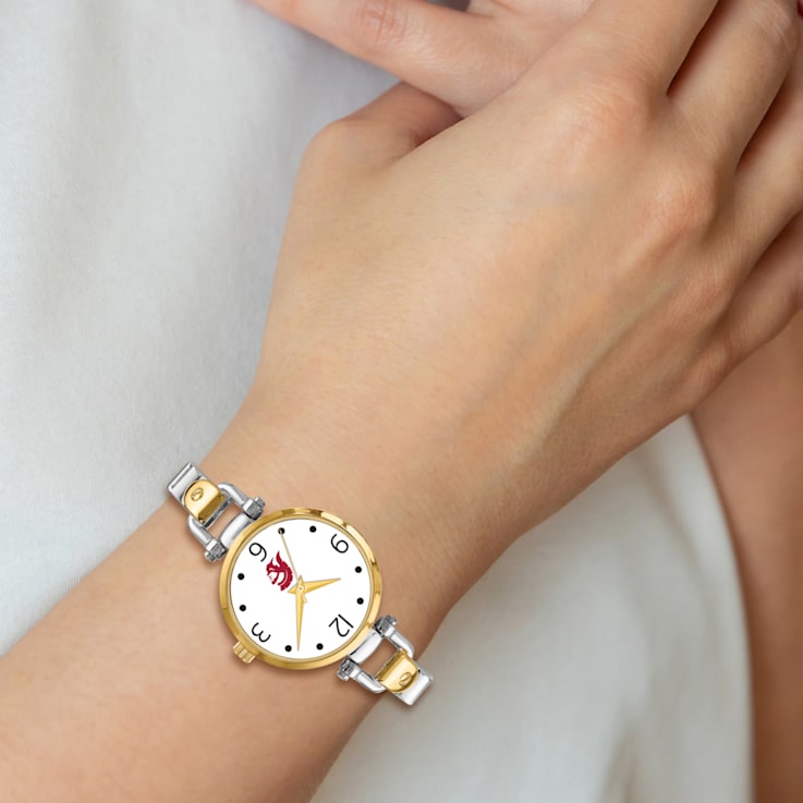 LogoArt University of Southern California Elegant Ladies Two-tone Watch