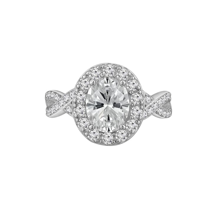 White Cubic Zirconia Platinum Over Sterling Silver Ring 2.68ctw