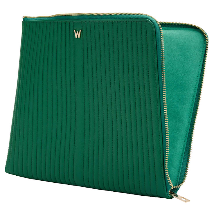 Mimi Green Laptop Zip + Handle