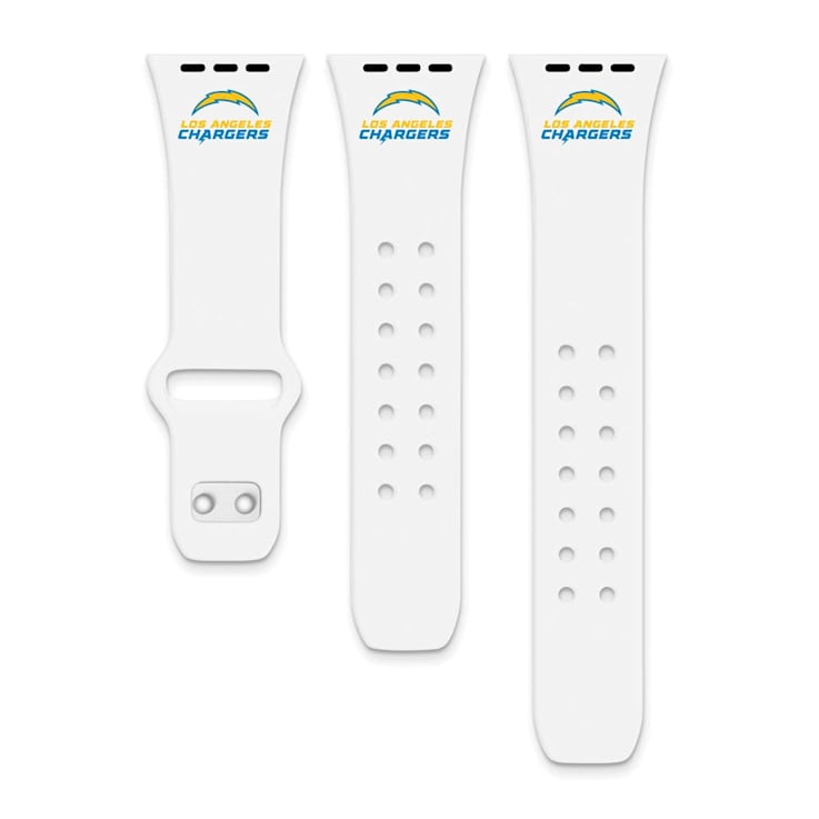 Gametime Los Angeles Chargers White Silicone Apple Watch Band (38/40mm
M/L). Watch not included.