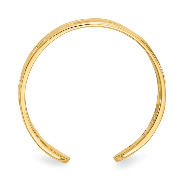 14K Yellow Gold Diamond Shapes Toe Ring