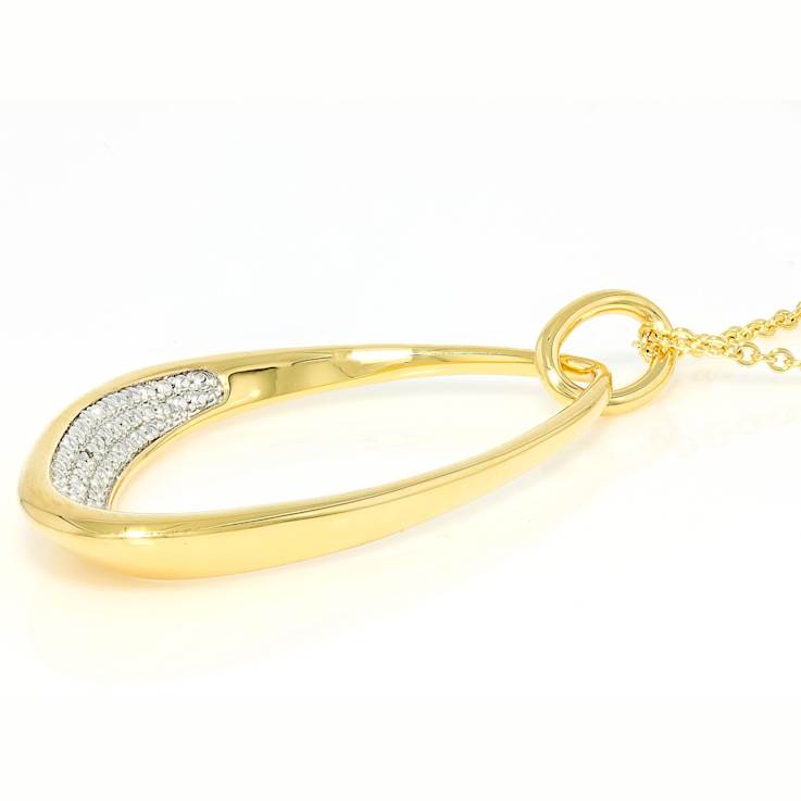 Organic Shape Diamond Dangle Pendant