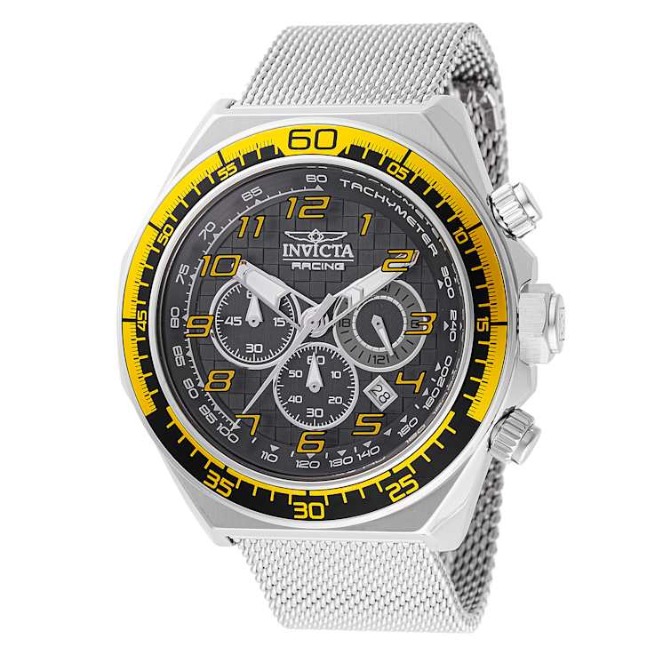 Invicta Invicta Racing 50.00mm Black Dial Mesh, Stainless Steel Band
Quartz Watch