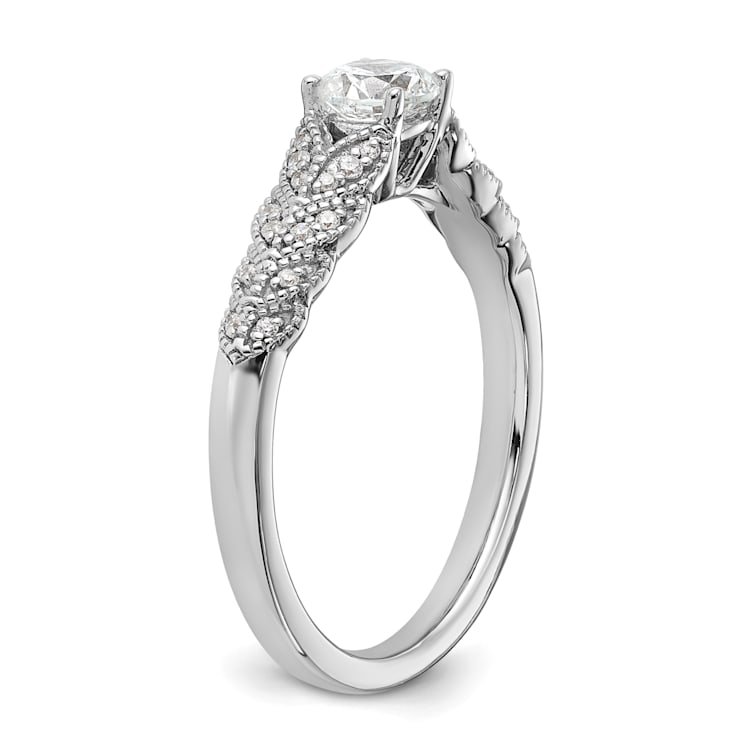 Rhodium Over 14K White Gold Lab Grown Diamond VS/SI GH, Complete
Engagement Ring 0.5ctw