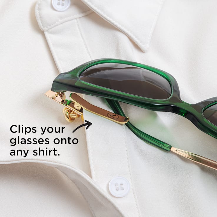 Altaché 14K Gold Over Stainless Steel Eyewear Clip