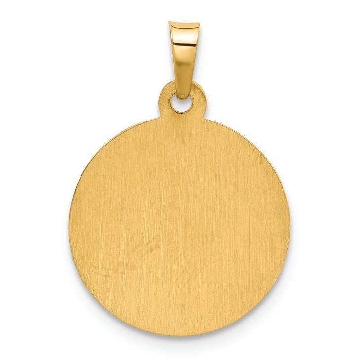 14k Yellow Gold Satin St. Jude Thaddeus Medal Pendant