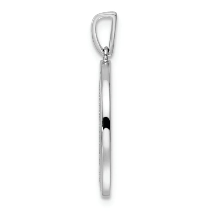 14K White Gold Gatsby Diamond Initial V Charm