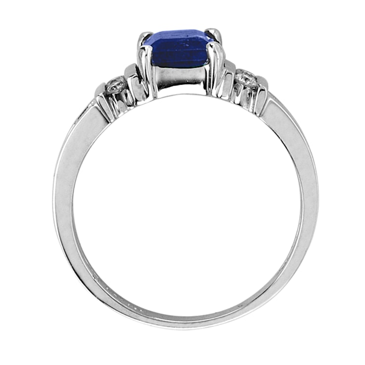 0.85ctw Sapphire and Diamond Ring in 14k White Gold