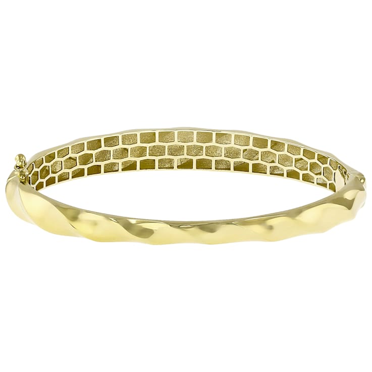Twisted Graduated Bangle In 18k Gold Over Sterling Silver