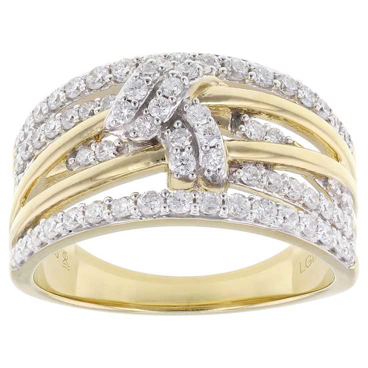 Refined Lab-Grown Diamond Ring 0.75ctw In 14K Gold Over Sterling Silver