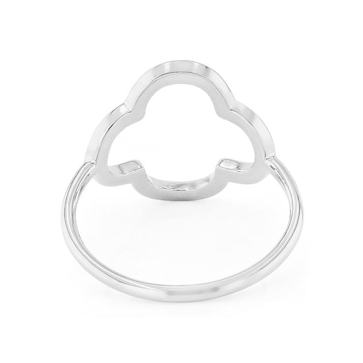 Sculptural Clover Open Design Ring In Sterling Silver
