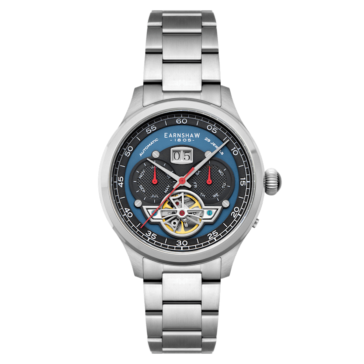 Thomas Earnshaw Baron Grand Date Calendar Open Heart Automatic