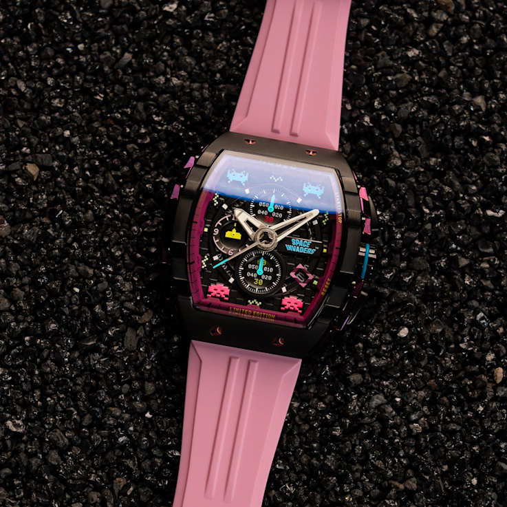 Nubeo Magellan Chronograph Space Invaders Purple Stainless Steel Band
Limited Edition Watch