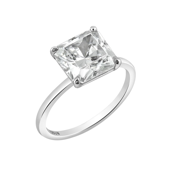 White Cubic Zirconia Platinum Over Sterling Silver Ring 4.00ctw