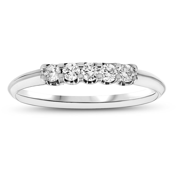 0.25ctw Diamond Wedding Band Ring in 14k White Gold