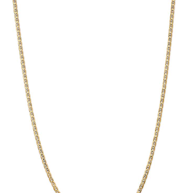 14k Yellow Gold 3mm Anchor Link Chain 26 inch