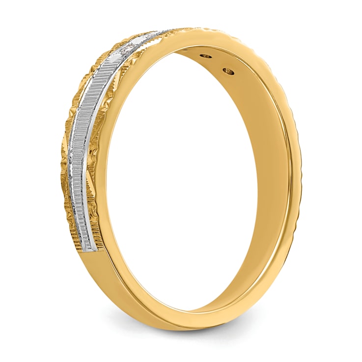 14K Yellow Gold AA Quality Ladies Wedding Band