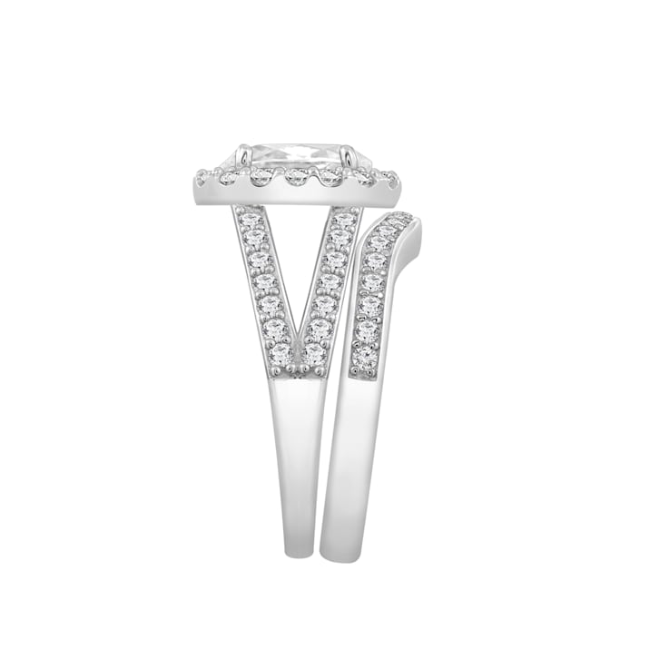 White Cubic Zirconia Platinum Over Sterling Silver Ring 2.74ctw