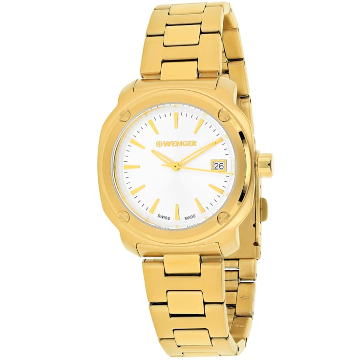 Wenger Women's Edge Index Yellow Stainless Steel Watch
