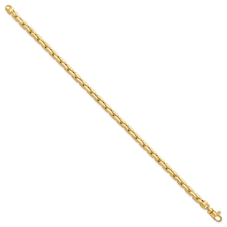 14K Yellow Gold Polished 4.5mm Fancy Link Bracelet
