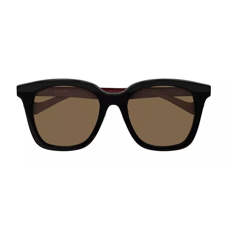 Gucci Black and Burgundy Frame / Brown Lens Sunglasses
