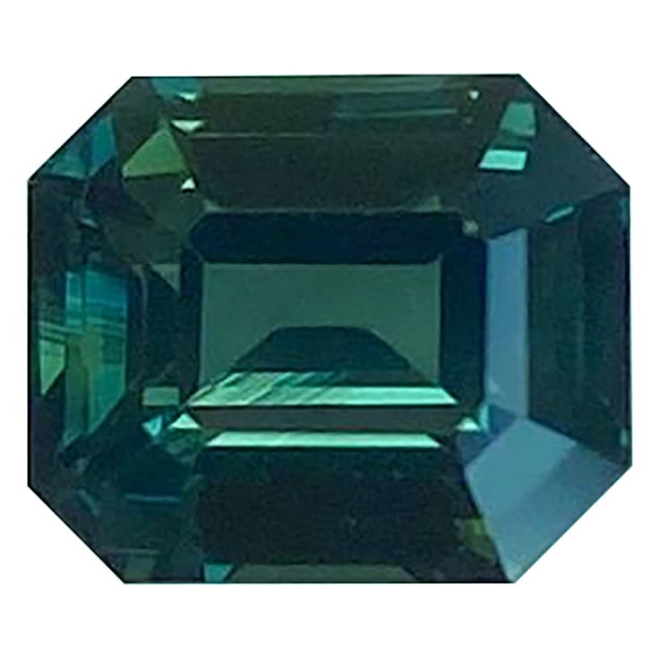 Green Sapphire 7.0x5.9mm Emerald Cut 1.68ct